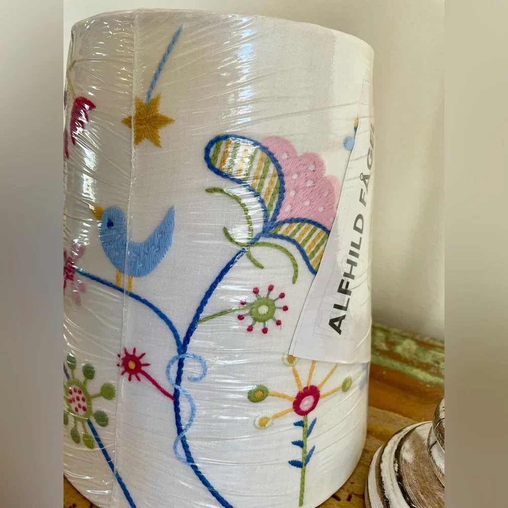 IKEA Alfhild Fågel Embroidered Lampshade
